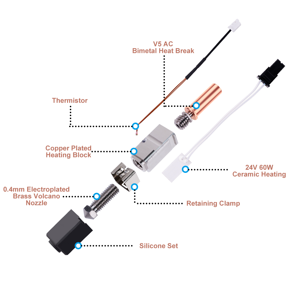 Hotend Kit for Anycubic Kobra  - Hotend Assembly recension och pris