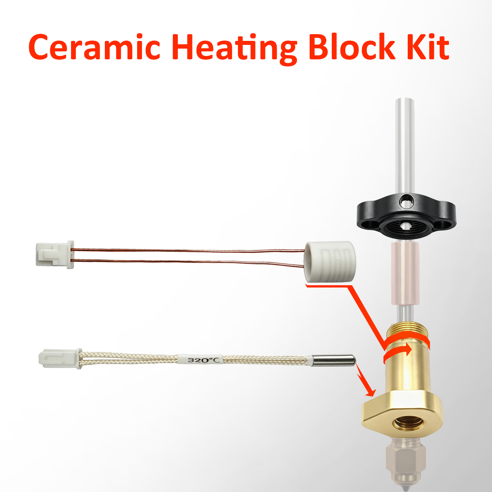 Upgraded 24V 60W Ceramic Heate - Hotend Assembly recension och pris