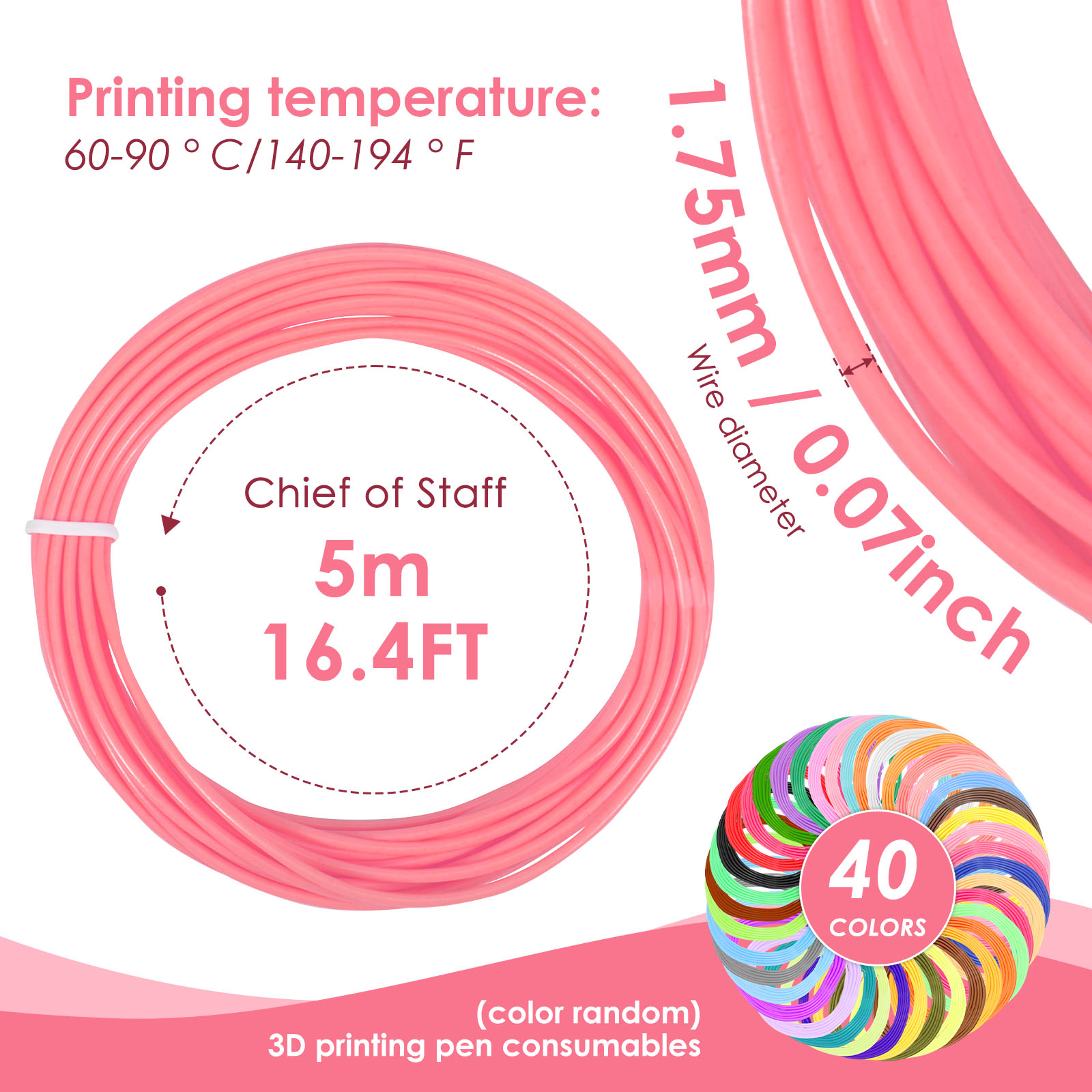 3D Pen Filament Refills 40 Col - Filament 1.75 recension och pris