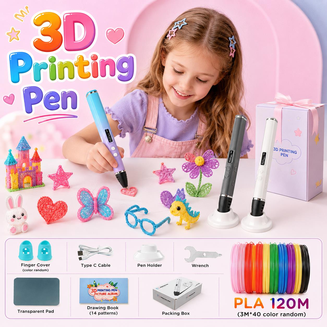 3D Printing Pen Kids with Type - Pla Filament recension och pris