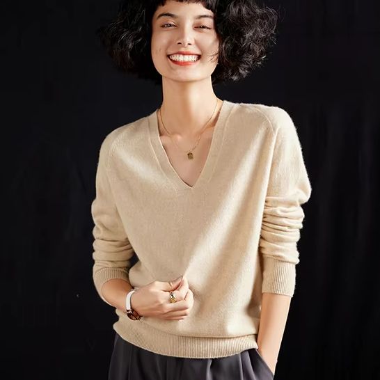 Women's 100% Pure Cashmere Pul - Resin Vat recension och pris