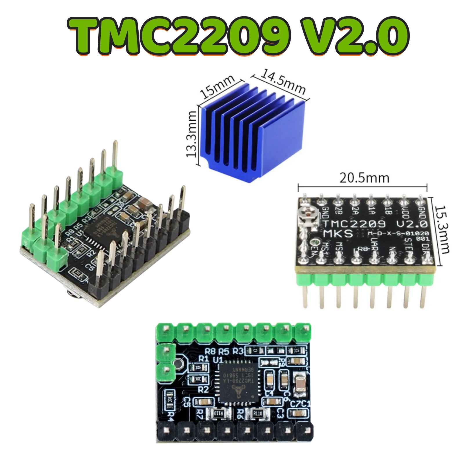 MKS TMC2209 V2.0 Stepper Motor - Mks Sgen recension och pris